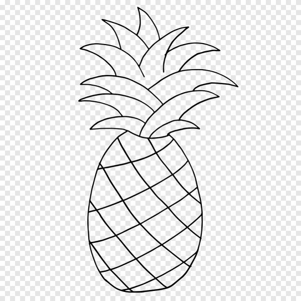 Рисунок ананаса для срисовки