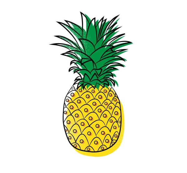 Ананас схематично