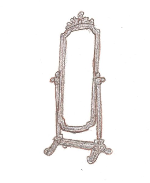 Зеркало напольное мультяшное