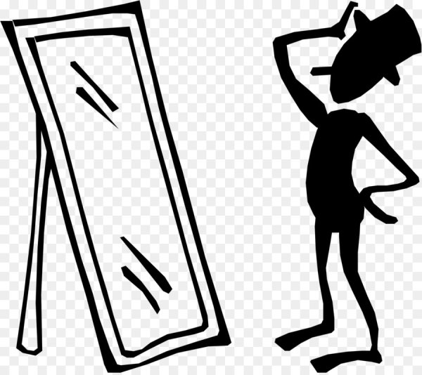 Человечек перед зеркалом