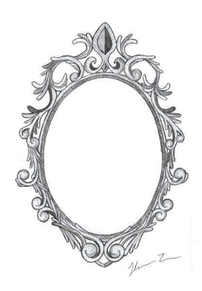 Овальная рамка для тату