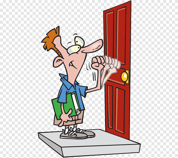 Стучит в дверь