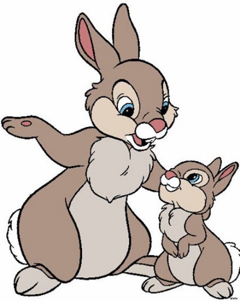 Зайчонок с зайчихой Бэмби