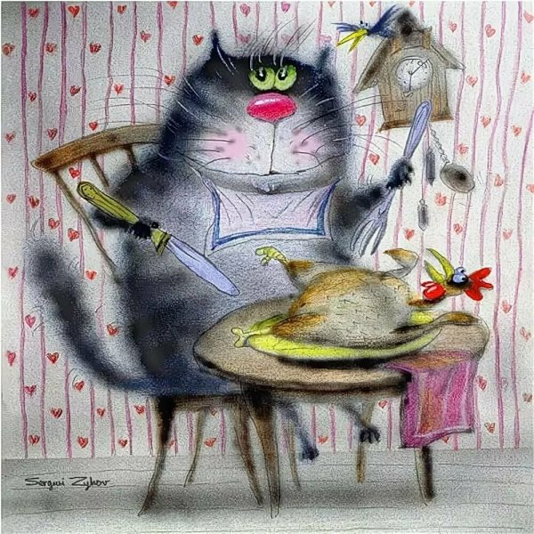 Лев Бартенев художник коты