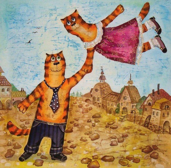 Елена Разина картины котов