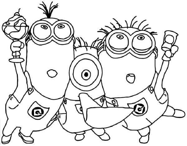Раскраска Миньоны