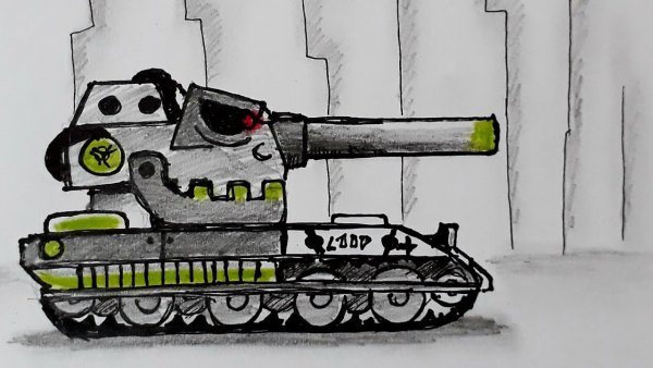 Рисунок танка большой