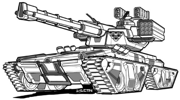 Раскраска танка