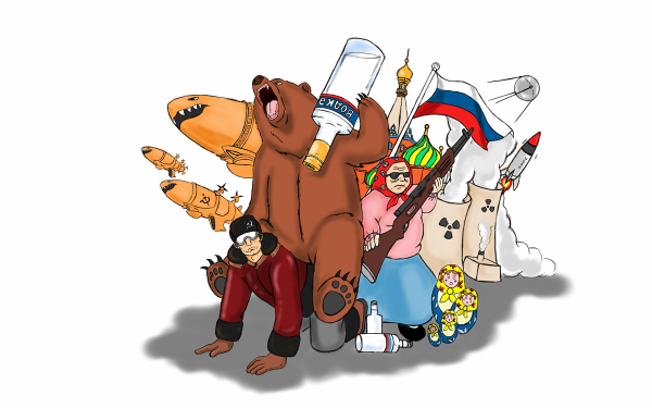 Медведь с балалайкой и водкой