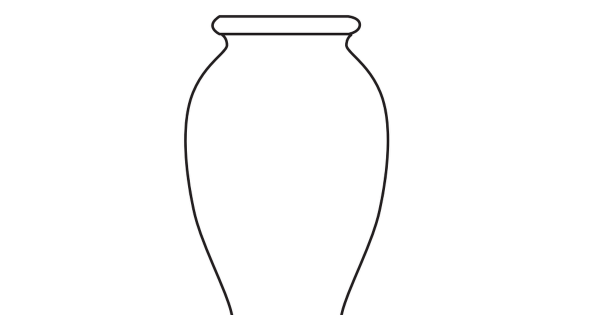 Трафарет вазы для цветов
