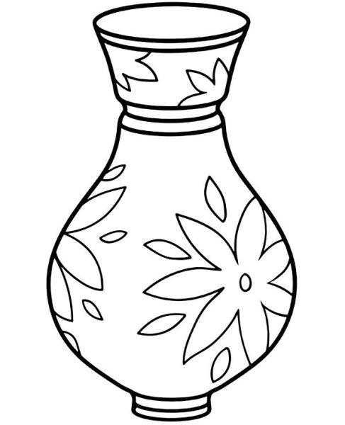 Ваза раскраска