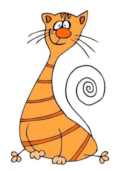 Смешной кот рисунок