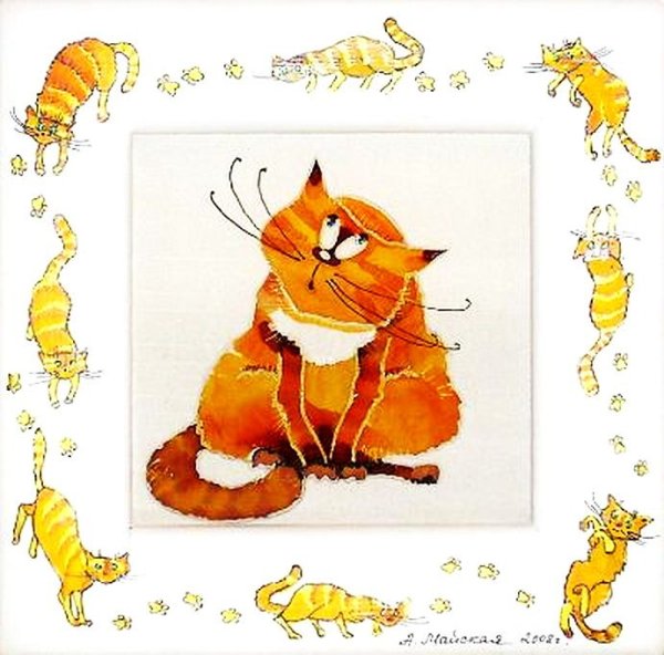 Рыжие коты батик