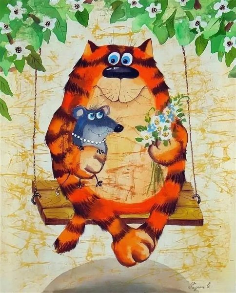 Оранжевый кот картина