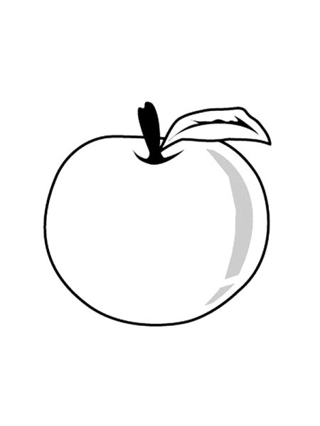 Раскраска для маленьких яблоко