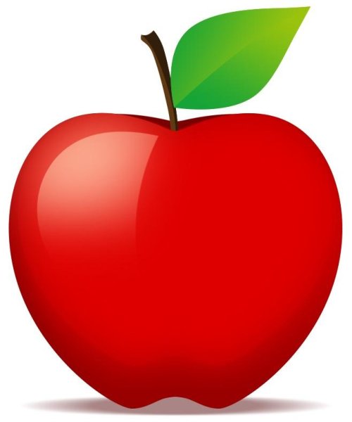 Яблочки нарисованные зеленые