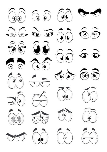 Веселые глазки для поделок