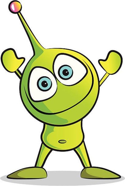 Разноцветный инопланетянин