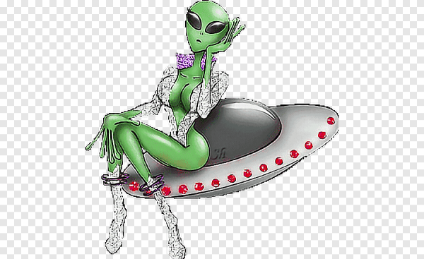 Инопланетянин на прозрачном фоне