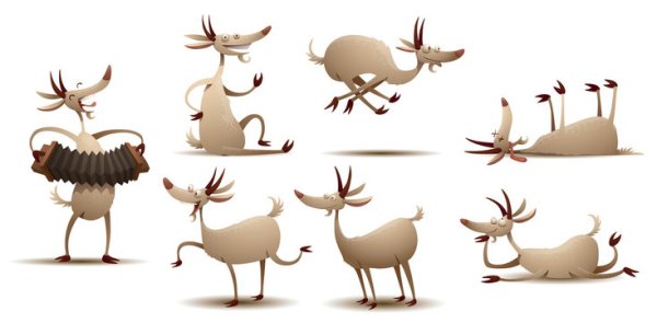 Веселая коза вектор