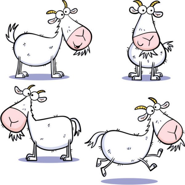 Смешная коза рисунок