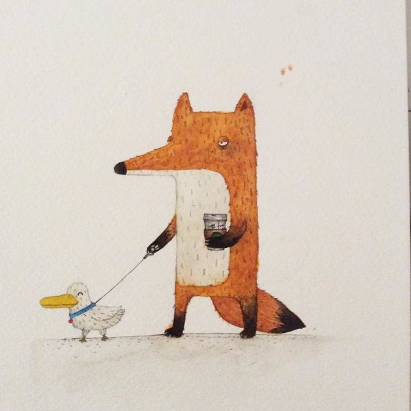 Лиса прикольные рисунки