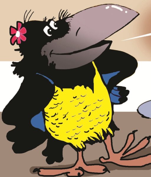 Прикольная ворона