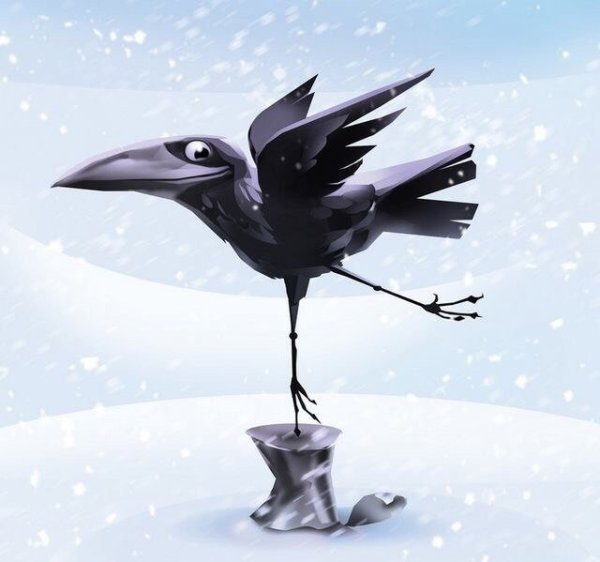 Ворона забавная