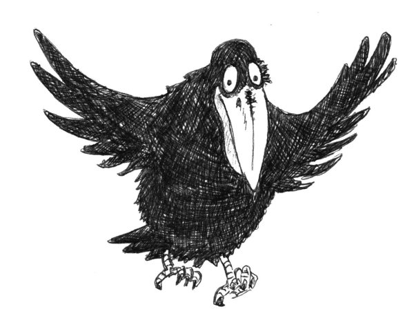 Смешная ворона