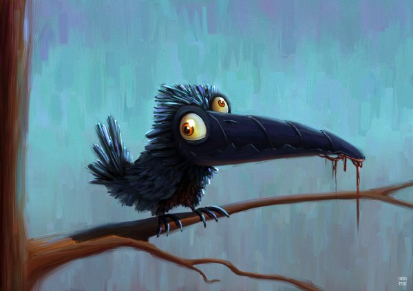 Ворона забавная