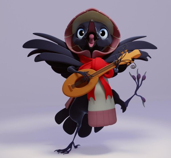 Смешная ворона