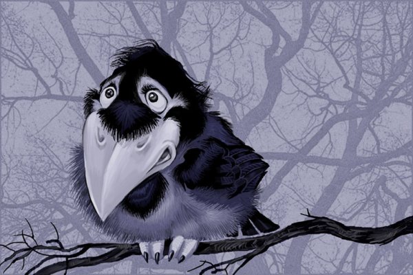 Смешная ворона