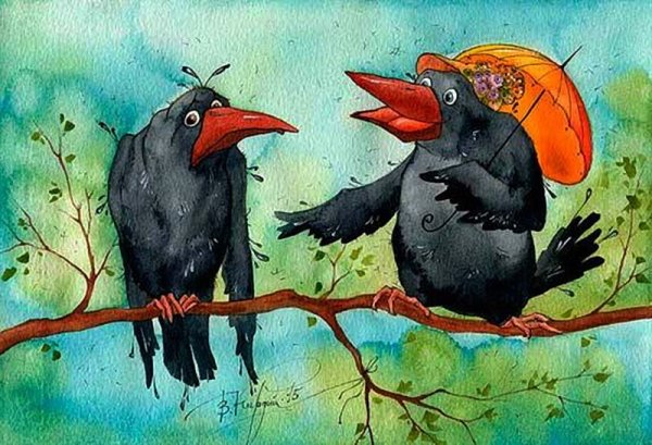 Веселая ворона