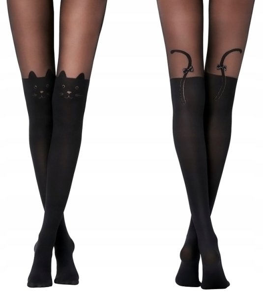 Колготки с имитацией чулков кальцедония