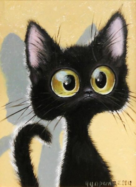 Черный кот иллюстрация