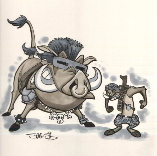 Кабан смешной рисунок