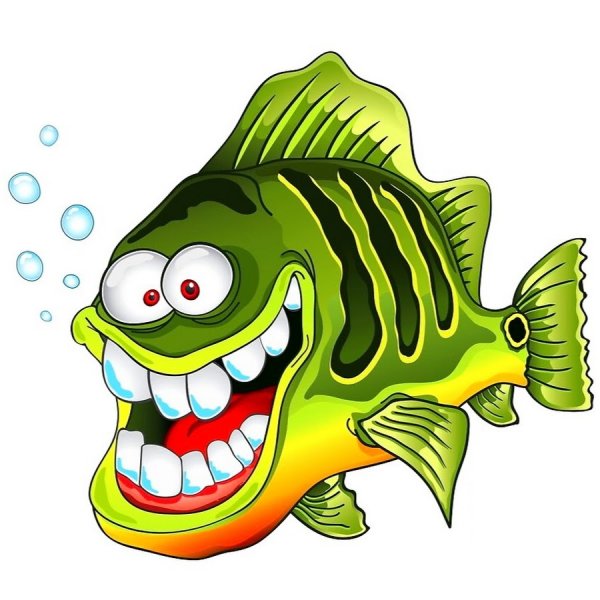 Прикольная рыба рисунок