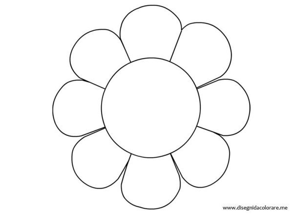 Трафарет цветок 7 лепестков