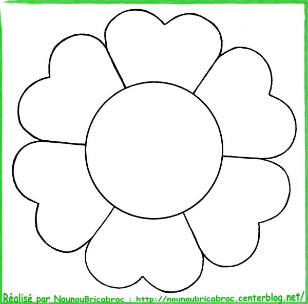 Цветок трафарет для аппликации