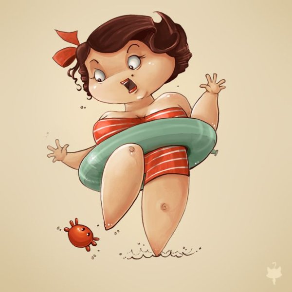 Смешные мультяшные девочки