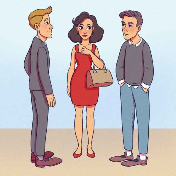 Два мультяшных человека