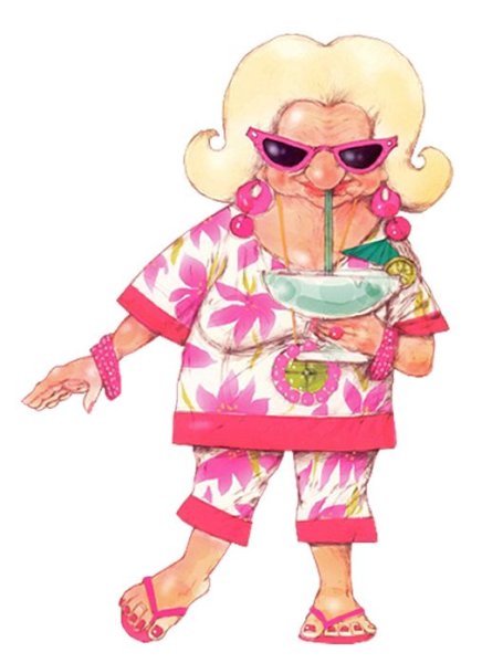 Смешная бабушка мультяшная