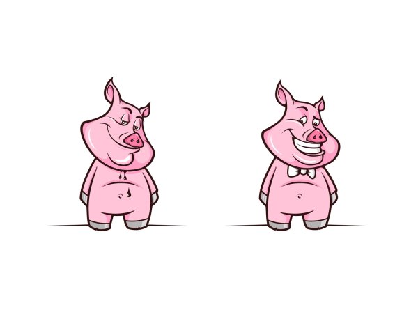 Веселые свинки нарисовать
