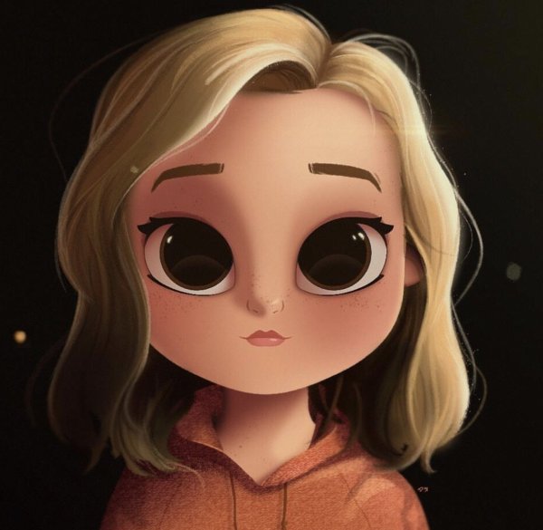 Мультяшные девочки с большими глазами