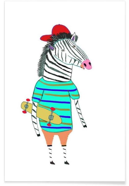 Цветная Зебра прикольная