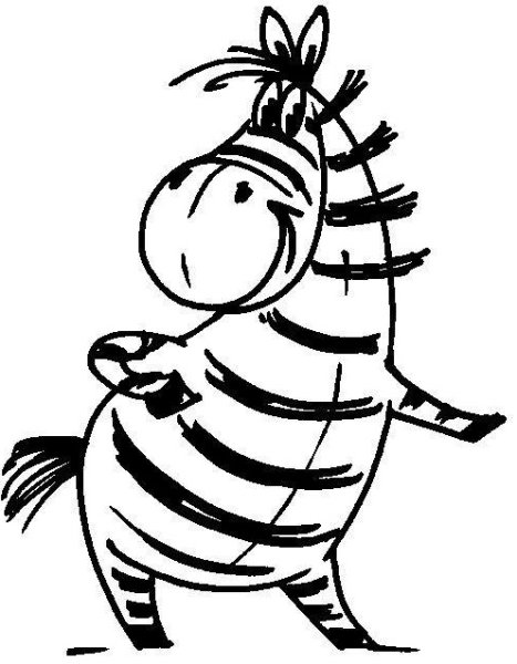 Нарисовать прикольную зебру