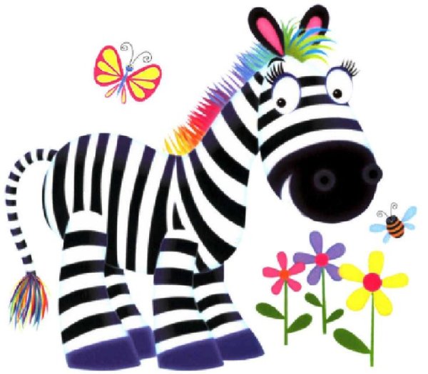 Веселая Зебра рисунок