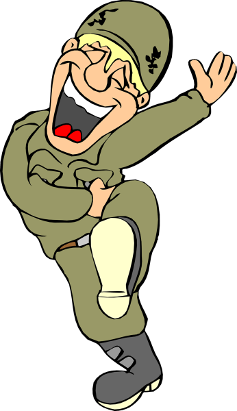 Солдат с автоматом мультяшный