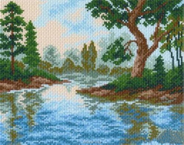 Пейзажи вышитые крестом по канве