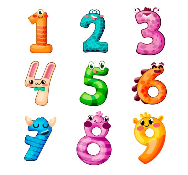 Смешные цифры для детей